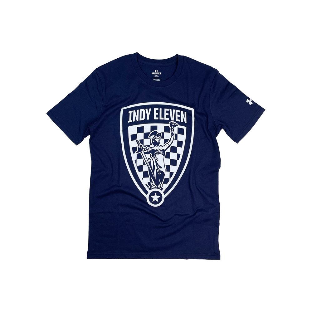 Essentials Crest Navy Youth T
