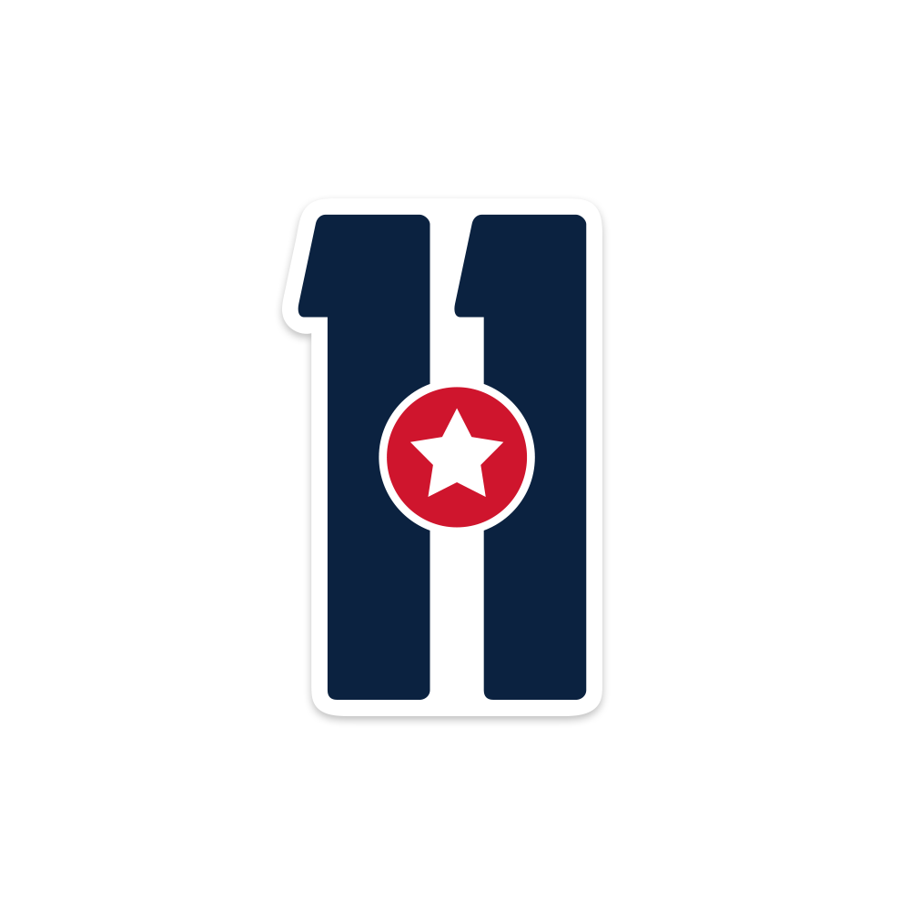 Eleven Flag Sticker