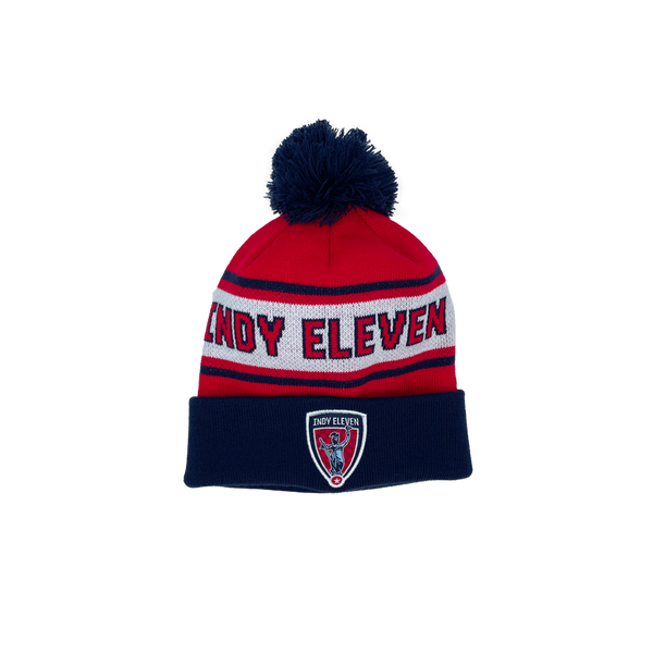 Indy Eleven Striped Red Knit Beanie