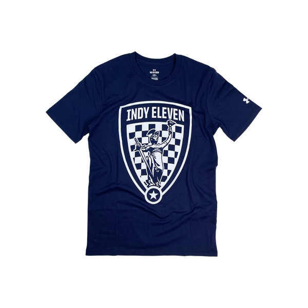 Essentials Crest Navy Youth T