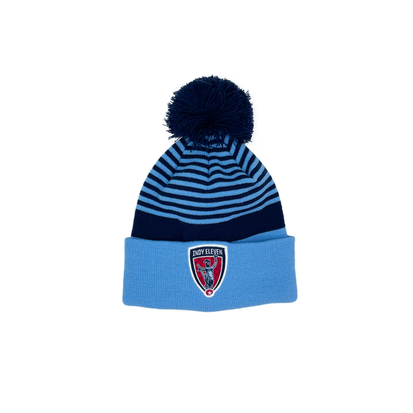 Indy Eleven Striped Blue Knit Beanie